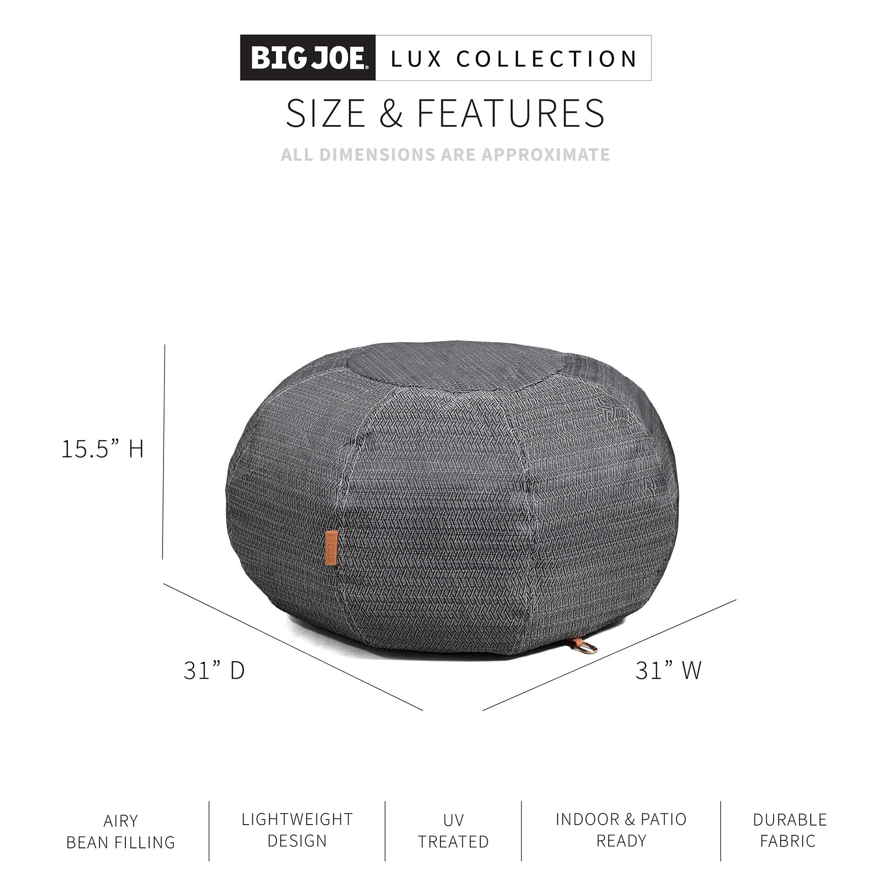 Lux Pouf - Patio Accessory