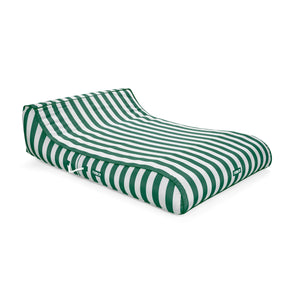 Double Fabric Lounger Green Stripe