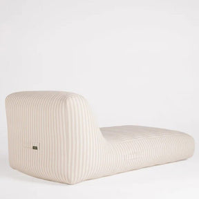 Pool Chaise, Ivory/Flax Stripe - Pool & Patio Lounger