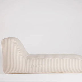 Pool Chaise, Ivory/Flax Stripe - Pool & Patio Lounger
